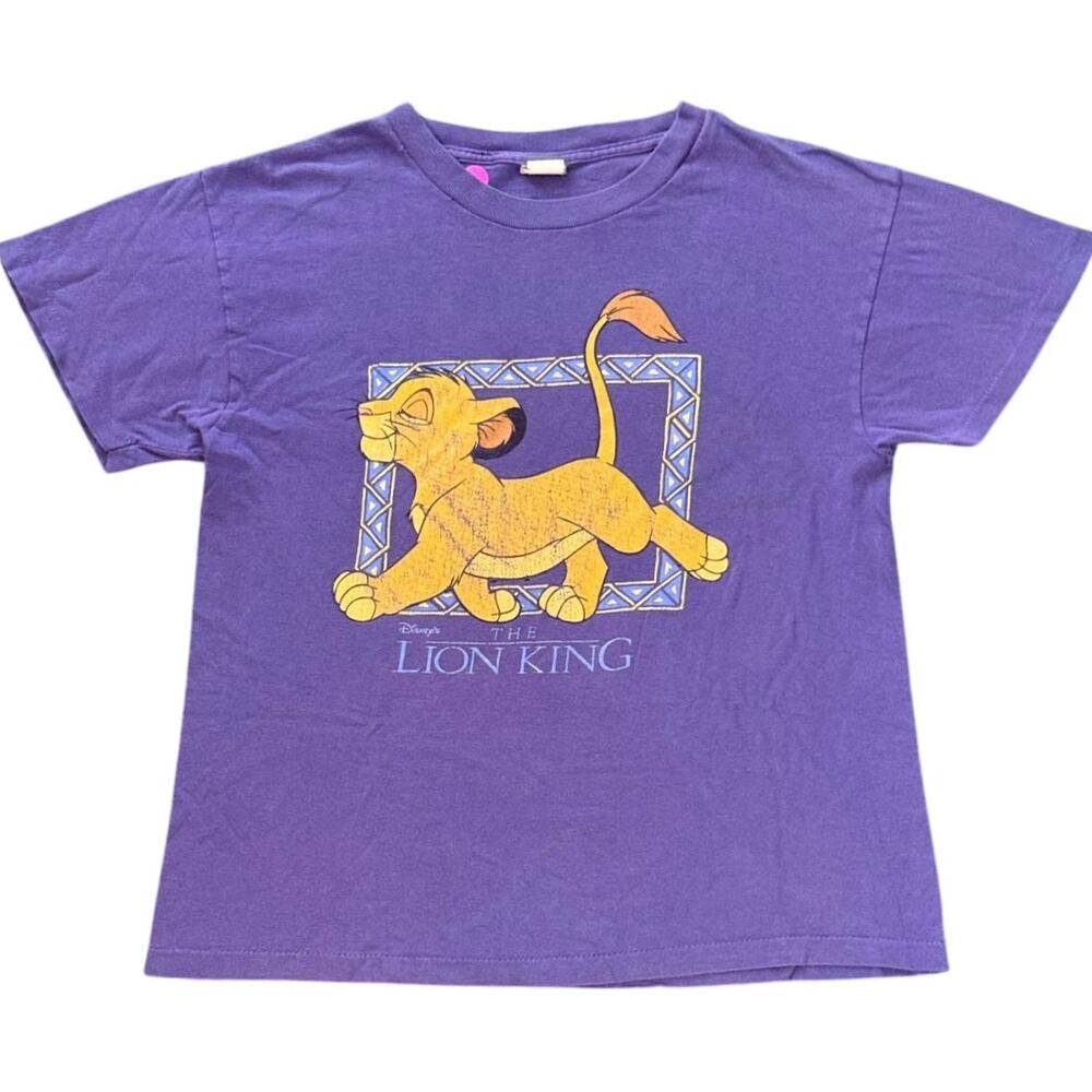 Vintage 90s Young Simba Lion King Disney Single Stitch Shirt Youth Med 10-12